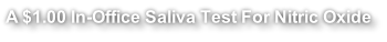 A $1.00 In-Office Saliva Test For Nitric Oxide