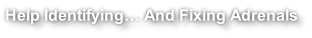 Help Identifying… And Fixing Adrenals