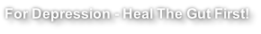 For Depression - Heal The Gut First!